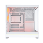 ⁦Montech HS02 Pro Mid Tower Gaming PC Case, Reversible Layout – 5 Fans, White⁩ - الصورة ⁦5⁩