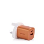 شاحن حائط Energea Ampcharge بمنفذ USB-C واحد ومنفذ USB-A واحد بتقنية GaN بقدرة 35 واط - برتقالي