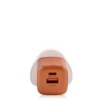 شاحن حائط Energea Ampcharge بمنفذ USB-C واحد ومنفذ USB-A واحد بتقنية GaN بقدرة 35 واط - برتقالي - Image 3