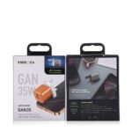 شاحن حائط Energea Ampcharge بمنفذ USB-C واحد ومنفذ USB-A واحد بتقنية GaN بقدرة 35 واط - برتقالي - Image 4