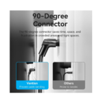 ⁦Vention IBSBH Cat6A Rotatable UTP Ethernet Patch Network Cable 10Gbps – 2m⁩ - الصورة ⁦3⁩