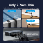 ⁦Vention IKQBH Flat Cat8 Ethernet Patch Network Cable 40Gbps 2000MHz, 2m⁩ - الصورة ⁦3⁩