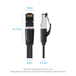⁦Vention IKQBI Flat Cat8 Ethernet Patch Network Cable 40Gbps 2000MHz, 3m⁩ - الصورة ⁦4⁩