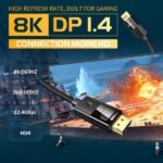 ⁦Jasoz A129 DisplayPort Cable DP1.4 8K HDR 32.4Gbps, 3m⁩ - الصورة ⁦3⁩