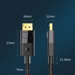 ⁦Jasoz A129 DisplayPort Cable DP1.4 8K HDR 32.4Gbps, 3m⁩ - الصورة ⁦5⁩