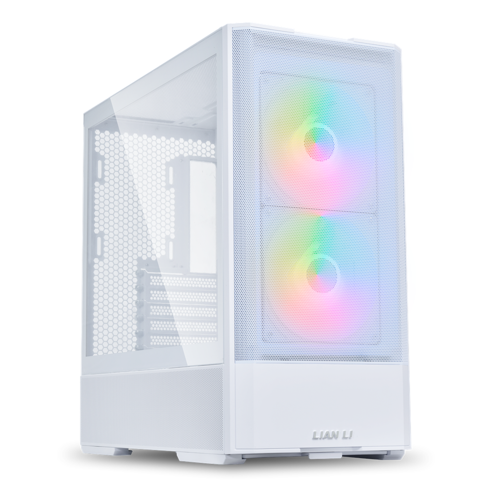LAN207RW-White LIAN LI LANCool 207 Compact ATX RGB Mid Tower PC Gaming Case, 4-Fans - الصورة 1