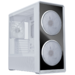 ⁦LIAN LI LANCool 217 INF Mid Tower PC Gaming Case, 3-Fans – White⁩ - الصورة ⁦4⁩