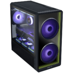 ⁦LIAN LI LANCool 217 INF Mid Tower PC Gaming Case, 3-Fans – Black⁩ - الصورة ⁦2⁩
