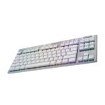 ⁦Logitech G915 TKL White –  Tactile Tenkeyless Wireless Mechanical Gaming Keyboard⁩ - الصورة ⁦3⁩