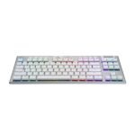 ⁦Logitech G915 TKL White –  Tactile Tenkeyless Wireless Mechanical Gaming Keyboard⁩ - الصورة ⁦2⁩