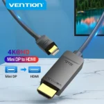 ⁦Vention Mini DisplayPort to HDMI Cable 4K HAHBG mini DP to HDMI – 1.5M⁩ - الصورة ⁦4⁩