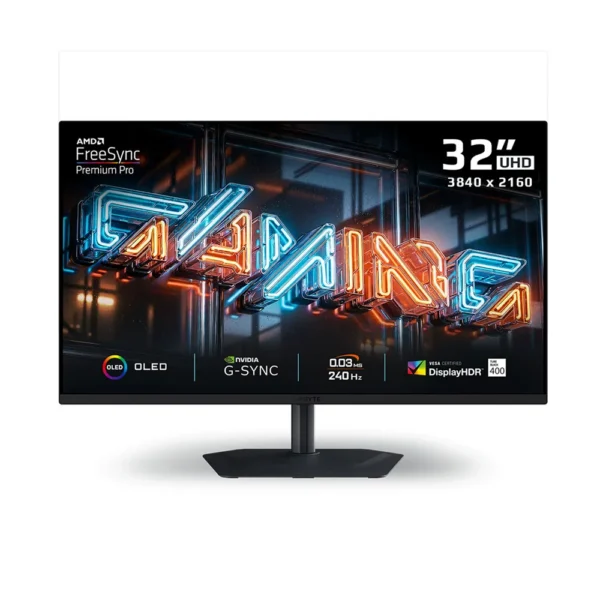 Gigabyte 32″ MO32U2 QD-OLED 4K 240Hz 0.03ms Speaker Gaming Monitor