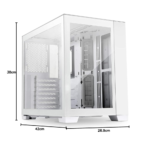 ⁦LIAN LI O11 Dynamic Mini ATX Case – Snow White⁩ - الصورة ⁦5⁩