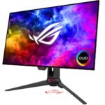 ASUS 27″ ROG Swift OLED PG27AQDM 240Hz 0.03ms 2K Gaming Monitor sRGB Dual HDMI Rotatable 1000 nits