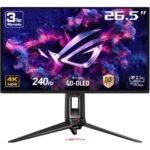 ASUS 27″ ROG Swift OLED PG27UCDM QD-OLED 4K 240Hz 0.03ms HDR400 USB-C 90W DisplayPort 2.1 Gaming Monitor