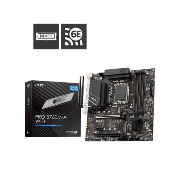 MSI PRO B760M-A WiFi mATX Motherboard