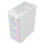 Sharx R200W Mid Tower Gaming PC Case – White (4-Fans) - Image 2