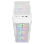 Sharx R200W Mid Tower Gaming PC Case – White (4-Fans) - Image 3