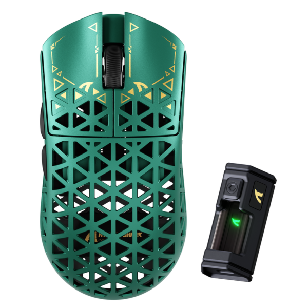 ATTACK SHARK R5 Ultra 39g SUPERLIGHT Carbon Fiber Wireless 8K PAW3950MAX Gaming Mouse PAW3950MAX up to 42000 DPI - Green