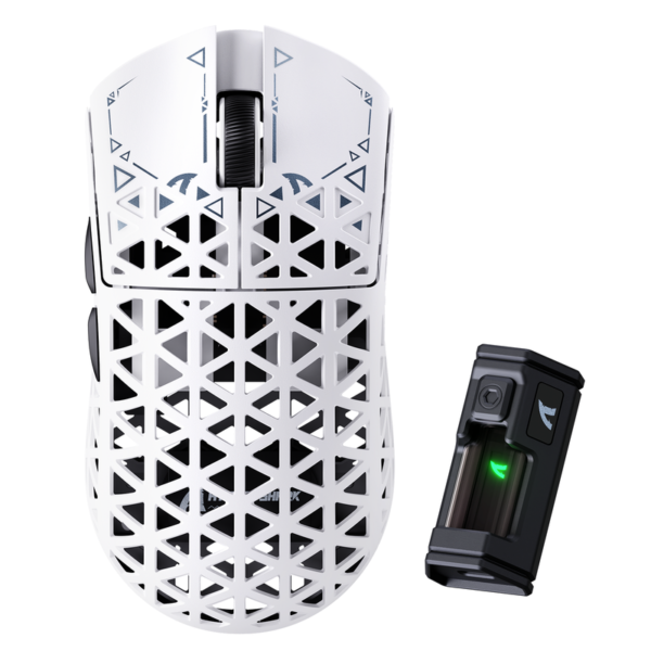 ATTACK SHARK R5 Ultra 39g SUPERLIGHT Carbon Fiber Wireless 8K PAW3950MAX Gaming Mouse PAW3950MAX up to 42000 DPI - White