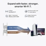 ⁦TP-Link RE405BE BE6500 Dual-Band WiFi 7 Range Extender, 2.5GE⁩ - الصورة ⁦5⁩