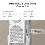 ⁦TP-Link RE405BE BE6500 Dual-Band WiFi 7 Range Extender, 2.5GE⁩ - الصورة ⁦2⁩