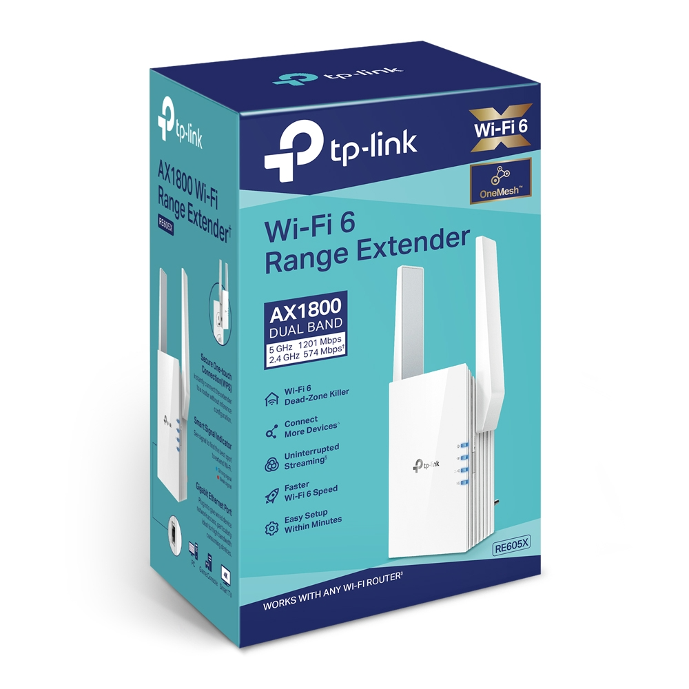 RE605X-07_large_1597889062987j TP-Link RE605X AX1800 WiFi 6 Wireless Range Extender - الصورة 1