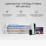 ⁦TP-Link RE655BE BE11000 Tri-Band WiFi 7 Range Extender, 2.5GE⁩ - الصورة ⁦3⁩