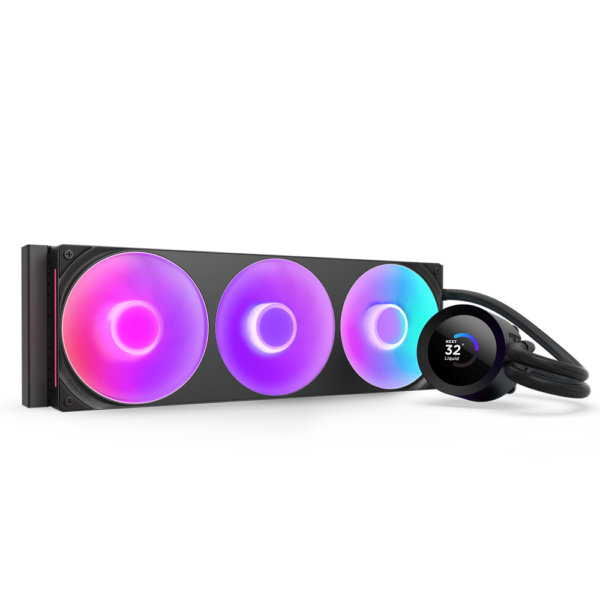 NZXT Kraken Plus 360 RGB – 360mm RGB AIO Liquid Cooler with 1.54″ LCD, Black