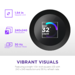 ⁦NZXT Kraken Plus 360 RGB – 360mm RGB AIO Liquid Cooler with 1.54″ LCD, Black⁩ - الصورة ⁦4⁩