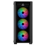 ⁦Sharx STRIKER S200B Mid Tower Gaming PC Case – Black (4-Fans)⁩ - الصورة ⁦2⁩