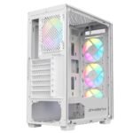 ⁦Sharx STRIKER S200W Mid Tower Gaming PC Case – White (4-Fans)⁩ - الصورة ⁦5⁩