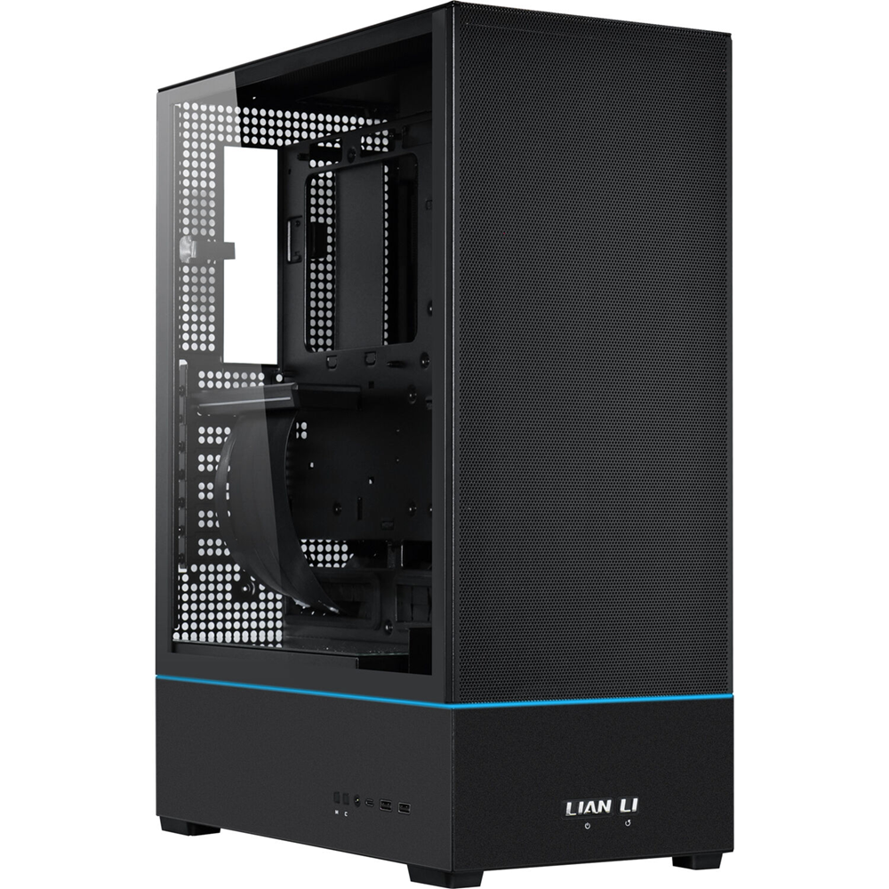 SUP01 LIAN LI SUP01 ATX Mid Tower PC Case – Black, 3-Fans - الصورة 1
