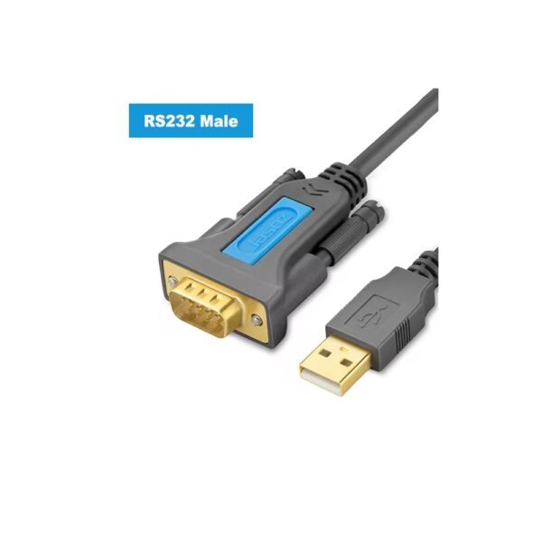 Jasoz USB to RS232 Male COM Port Serial Cable Adapter – 1.5m