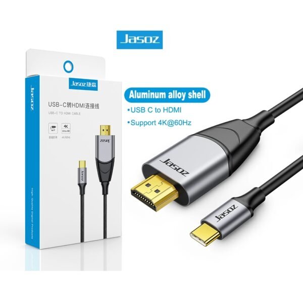 Jasoz H102 USB-C to HDMI 4K@60Hz Cable, Type-C to HDMI 2.0 – 2m