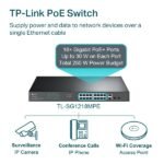 ⁦TP-Link SG1218MPE 18-Port Gigabit Easy Smart Switch with 16-Port PoE+, 250W⁩ - الصورة ⁦2⁩