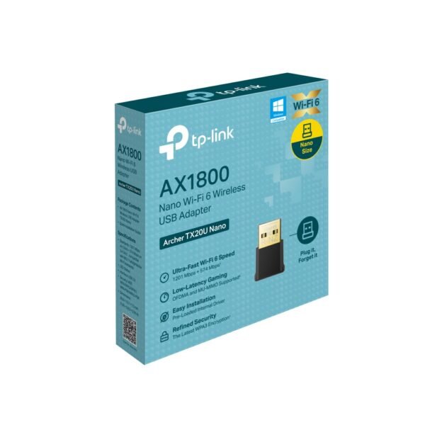 TP-Link TX20U Nano AX1800 Nano Wi-Fi 6 Wireless USB Adapter