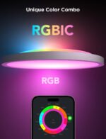 ⁦مصباح سقف دائري ذكي Govee 30 سم RGBWW + RGBIC - H80A1⁩ - الصورة ⁦5⁩