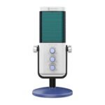 ميكروفون ألعاب سادِس نايت أول SA-M01W بإضاءة RGB - ابيض