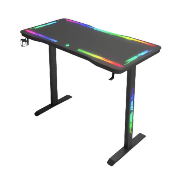 جاماكس P206 طاولة ألعاب بسطح زجاج مقسى مقاس 120x60x74 سم مع ماوس باد وRGB كامل - أسود (غير شامل التركيب)