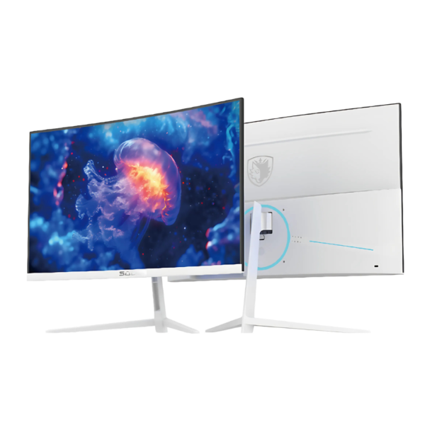 Sades NC-Pelagia SC-CJ04F24W, 24 FHD 1920x1080, 200Hz, 0.5ms, HDMI 2.1, VA, شاشة ألعاب منحنية - أبيض