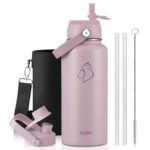 ⁦زجاجة مياه من سلسلة بوزيو دويتو مع غطاءين وغطاء واقٍ، سعة 1 لتر⁩ - الصورة ⁦9⁩