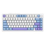 لوحة مفاتيح ميكانيكية ATTACK SHARK X85 بتصميم 75% مع اتصال Tri-Mode وتركيب Gasket-Mounted - White Purple Jade Switch