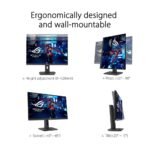 ⁦ASUS 27″ ROG Strix XG27ACS-W 2K 180Hz Fast IPS HDR400 USB-C Gaming Monitor, White⁩ - الصورة ⁦7⁩