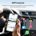 كاميرا السيارة 70mai A500S  بدقّة 2.7K وشاشة 2 إنش ودعم التصوير المزدوج – أمامي + خلفي - Image 4