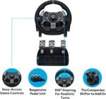 ⁦عجلة القيادة Logitech G920 Driving Force لجهاز Xbox One – ملحق سباق واقعي لأجهزة Xbox والحاسوب⁩ - الصورة ⁦6⁩