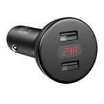 Baseus Shake Head Digital Car Charger - Black - Level UpBaseusCar Charger6953156266605