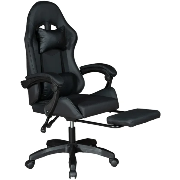 Gadgeton Gaming Chair with Footrest – Black