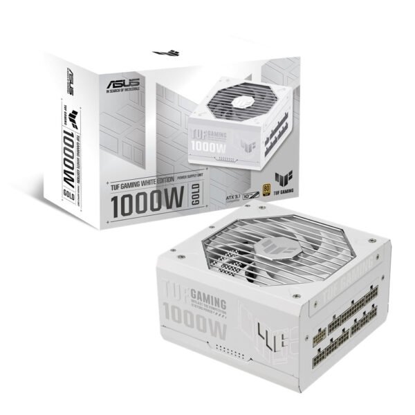 مزود طاقة ASUS TUF Gaming 1000W Gold – إصدار أبيض – 80 Plus Gold
