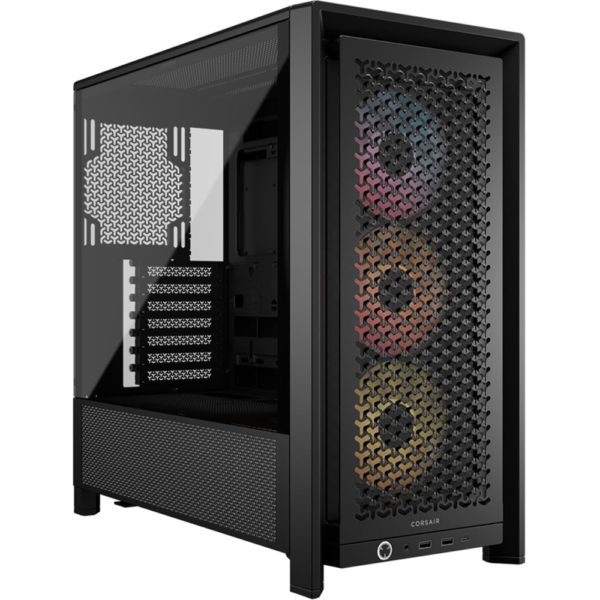 Corsair FRAME 4000D RS ARGB Modular Mid-Tower PC Case — Black, 3-Fans